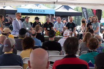 Tuesday's State of the Bike Industry Panel was well-attended. Billy Michels Photography