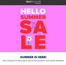  Summer Sale direct mail comp from The Bike Cooperative, SmartEtailing and the NBDA.