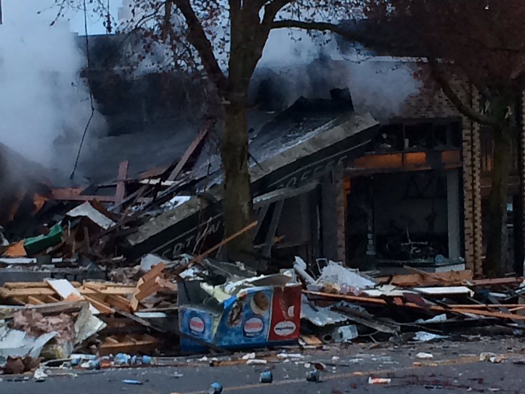 2016 photo by Davey Oil of the store after the explosion. 