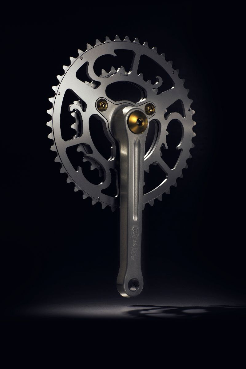 Crank double online chainring