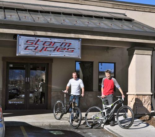 Storm Cycles' co-owners Juan Patterson (left) and Todd Henneman (right).