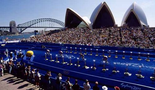 The sport of triathlon became a part of the Olympic games in Sydney, 2000. Photo- USA Triathlon.