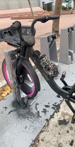 E-bike battery fires have suspended San Francisco's bike-share service.