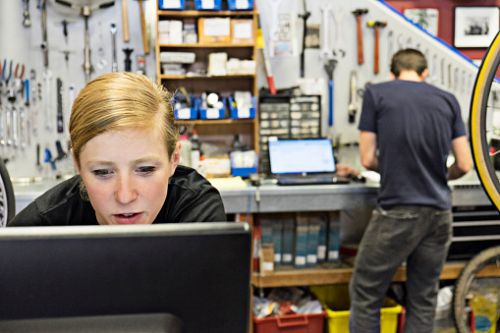 Getty image (of a real bike shop).