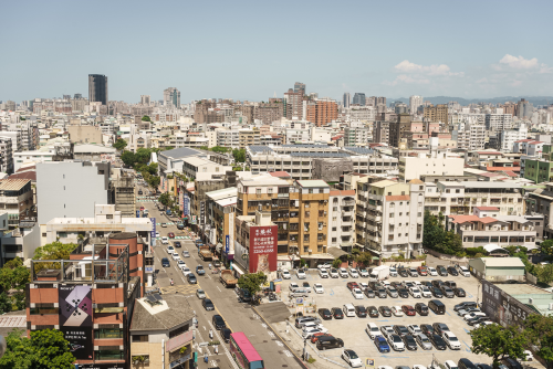 View of Taichung from the Evergreen Laurel. A huge percentage of the bike industry is directed from within walking distance if these hotels.