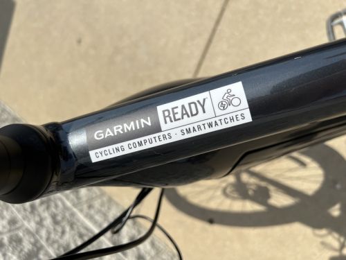 Photo of a Garmin Ready label at The Cyclery and Fitness Center in Illinois.