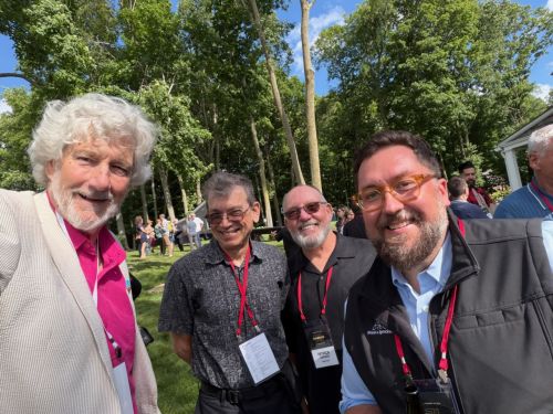 The author (left) with Jacoubowsky, Sorenson and Kegel.