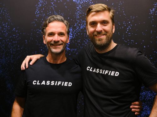 Dennis Weijers (left) is welcomed to the Classified team by CEO Mathias Plovier (right)
