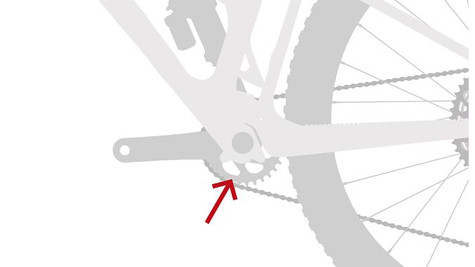Or on the bottom of the bottom bracket. Or on the bottom of the bottom bracket.