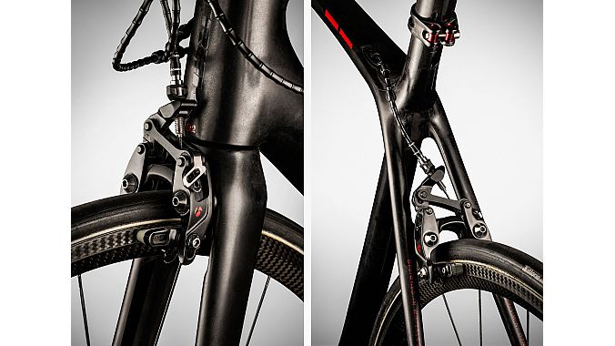 The bike also features new Bontrager integrated brakes.