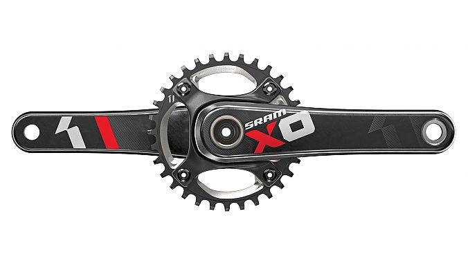 The XO1 DH crank in red.