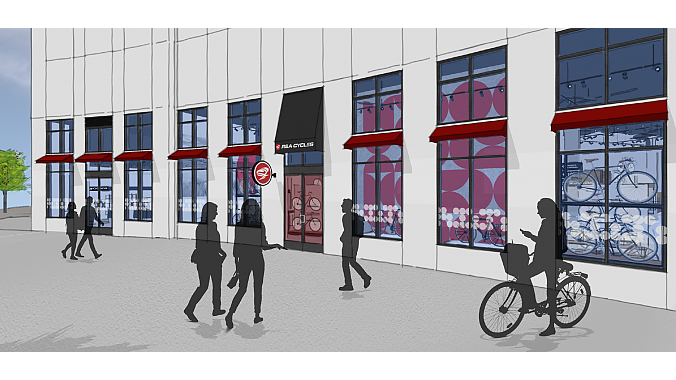 Rendering of the Miami store front.