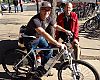 University Bikes GM Lester Binegar and Boulder Valley School District Bicycle Coordinator Landon Hilliard give it a spin.
