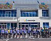 Employees and customers of Giant Group Korea gathered last year before heading out on a ride. 