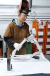 A worker at the Sunrise Bicycle Industrial Co.