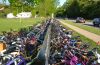 Packed bike parking outside a school during last year's chalenge.