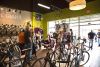 Customers mingle at the grand opening party at Cadence Cyclery's new store.