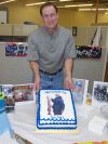 Teeman with his retirement cake. Photo courtesy of Giant.