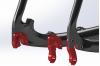 Redline's Multi Space Design allows 130mm or 135mm rear spacing. Redline's Multi Space Design allows 130mm or 135mm rear spacing.
