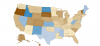 Change in bike commuting by state. Data is below.