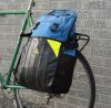 A Green Guru pannier/backpack made partially of recycled tubes.