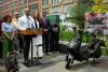 Mayor Eric Adams at the Monday news conference.